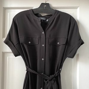 Theory Belted Cargo Dress in Crepe